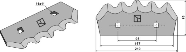 Fodermixer kniv