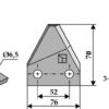 Fodermixer kniv højre