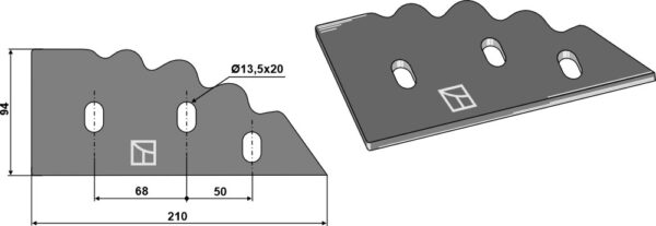 Fodermixer kniv