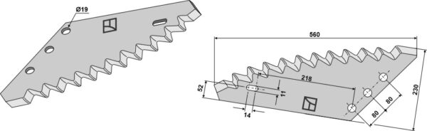 Fodermixer kniv