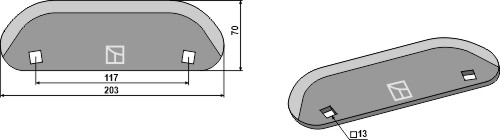 Fodermixer kniv
