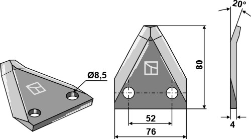 Fodermixer kniv
