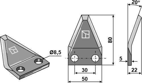 Fodermixer kniv