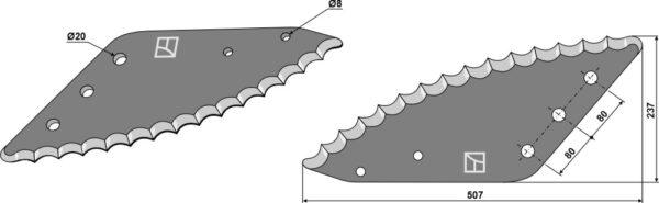 Fodermixer kniv