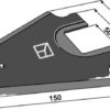 Kniv til fodervogne 150mm