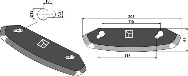 Fodermixer kniv