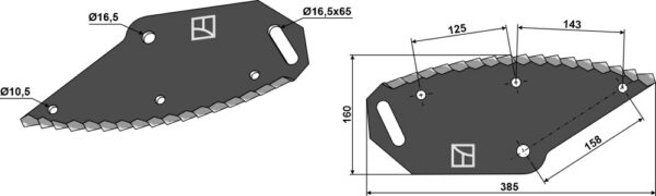 Fodermixer kniv
