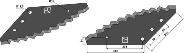 Fodermixer kniv