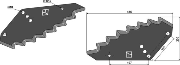 Fodermixer kniv