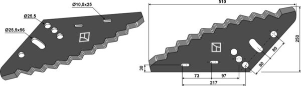 Fodermixer kniv