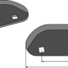 Fodermixer kniv - (hårdmetal belagt) bagside