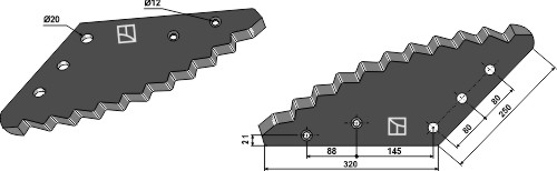 Fodermixer kniv