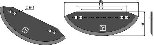 Fodermixer kniv