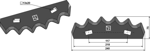 Fodermixer kniv