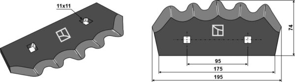 Fodermixer kniv