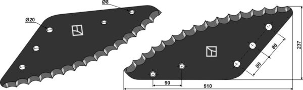 Fodermixer kniv