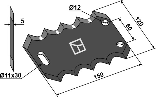 Fodermixer kniv