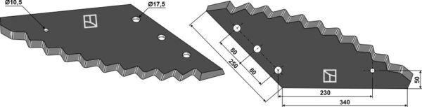 Fodermixer kniv