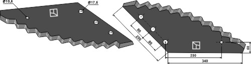 Fodermixer kniv - (hårdmetal belagt) bagside