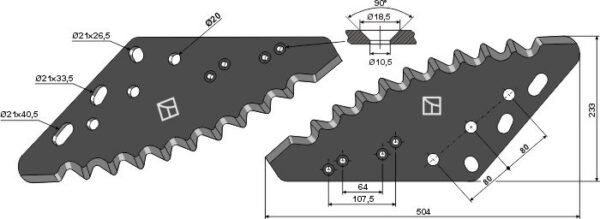 Fodermixer kniv