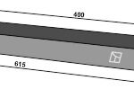 Sidekniv for ensilage 615mm - højre