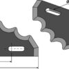 Fodermixer kniv venstre