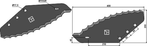 Fodermixer kniv