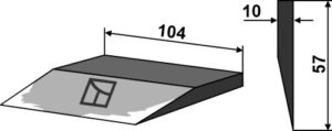 Sidekniv for ensilage 104mm