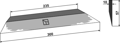 Sidekniv for ensilage 300mm
