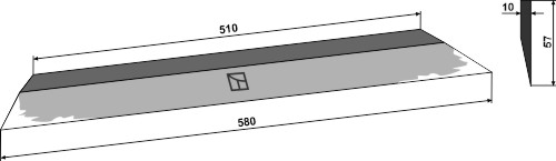 Sidekniv for ensilage 580mm