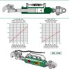Hydraulisk topstang m. klo og krydsled