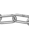Sikrings kæde galvaniseret