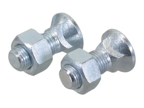 Monteringsbolt (rund) & Møtrik - 7/16'' x 32mm, Trækstyrke 8.8