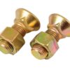 Monteringsbolt (rund) & Møtrik - 3/8'' x 25mm, Trækstyrke 8.8