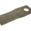 Kniv - Snoet, skarpe topkanter, parallel - 120 x 48x4mm - Hul Ø18.5mm - Højre - Passer til Vicon, Fella, Lely, Pottinger, Kuhn, New Holland Passer til: 99358700