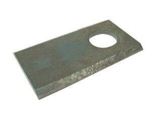 Kniv - Flad, skarpe topkanter - 94 x 50x4mm - Hul Ø20.5mm - Højre/Venstre - Passer til JF, Stoll Passer til: 1380-0001