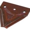 Knivblad - takket overside - 81.5x76x2.75mm - Hul Ø6.5mm - Hulafstand 52.5mm - Passer tilMassey Ferguson Passer til: D44103700