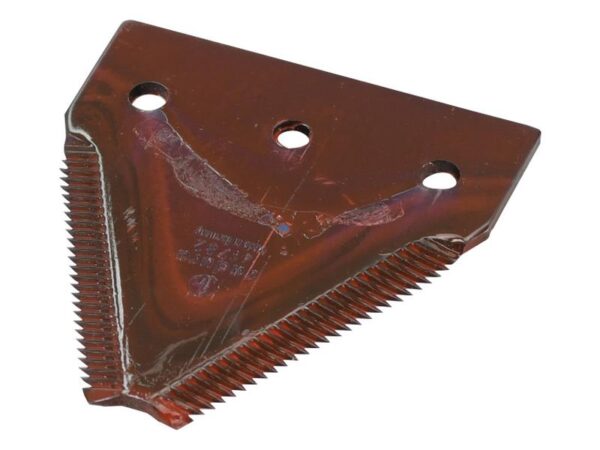 Knivblad - takket overside - 81.5x76x2.75mm - Hul Ø6.5mm - Hulafstand 52.5mm - Passer tilMassey Ferguson Passer til: D44103700