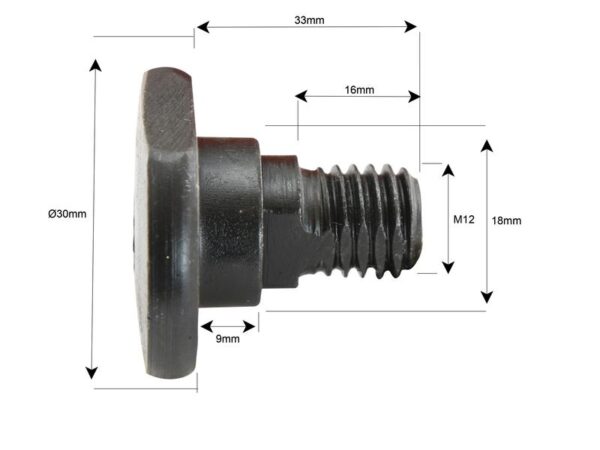 Knivboltsæt- M12x33mm - Passer til Kuhn, Taarup Passer til: 561-158-00