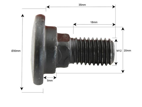 Knivboltsæt- M12x35mm - Passer til Taarup, Kverneland Passer til: 56.403.00