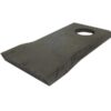 Kniv - Snoet, skarpe topkanter, parallel - 112 x 48x4mm - Hul Ø19mm - Venstre - Passer til Fella, Krone Passer til: 123706