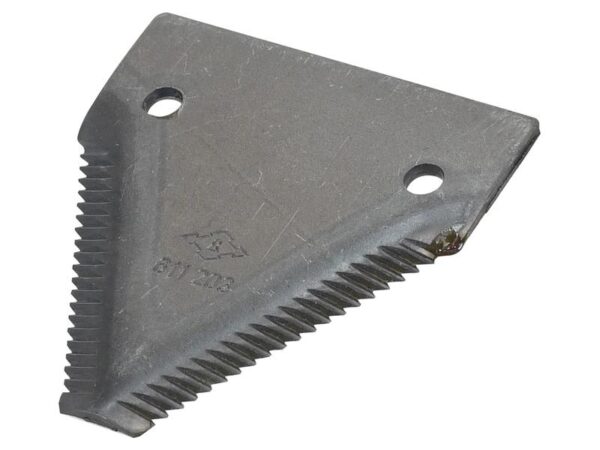 Knivblad - takket overside - 83x76x2.75mm - Hul Ø6.5mm - Hulafstand 51mm - Passer tilClaas Passer til: 6112031
