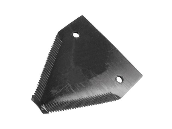Knivblad - takket overside - 83x76x2.75mm - Hul Ø5.5mm - Hulafstand 52mm - Passer tilNew Holland Passer til: 365110