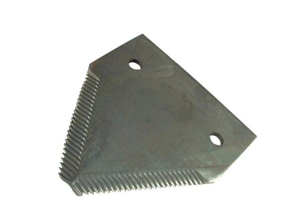 Knivblad - takket overside - 83x76x2.75mm - Hul Ø6.5mm - Hulafstand 50mm - Passer tilJohn Deere Passer til: P49650H