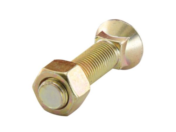 Monteringsbolt (rund) & Møtrik - 3/8'' x 30mm, Trækstyrke 8.8 (25 stk. Kasse)