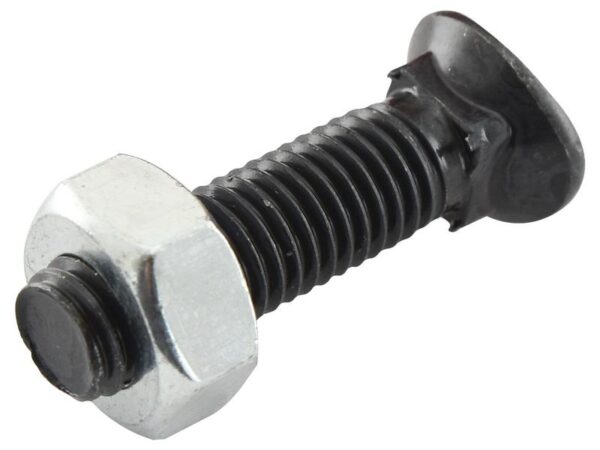 Monteringsbolt (rund) & Møtrik - M8 x 35mm, Trækstyrke 8.8 (25 stk. Kasse)