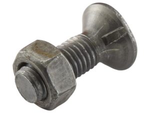 Monteringsbolt (rund) & Møtrik - M12 x 50mm, Trækstyrke 8.8 (25 stk. Kasse)