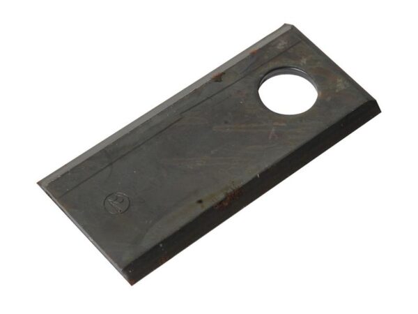 Kniv - Flad, skarpe topkanter - 103 x 48x4mm - Hul Ø19mm - Højre/Venstre - Passer til Fella, JF, Stoll Passer til: 122331