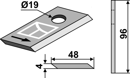 Kniv 96x48mm