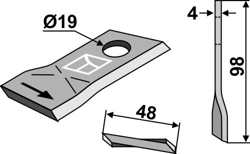 Kniv 98x48mm